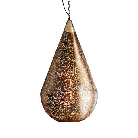 Zaffero Aquarius Large Teardrop Pendant Light Nickel - Peter's of Kensington