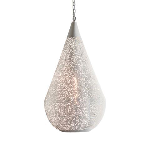 Zaffero Aquarius Large Teardrop Pendant Light White - Peter's of Kensington