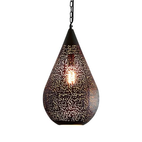 Zaffero Aquarius Medium Teardrop Pendant Light Black - Peter's of Kensington