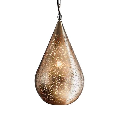 Zaffero Aquarius Medium Teardrop Pendant Light Nickel - Peter's of Kensington