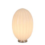 Zaffero - Costolette Opal White Ribbed Glass Table Lamp
