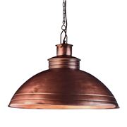 Zaffero - Sheldon Large Iron Dome Pendant Light Copper