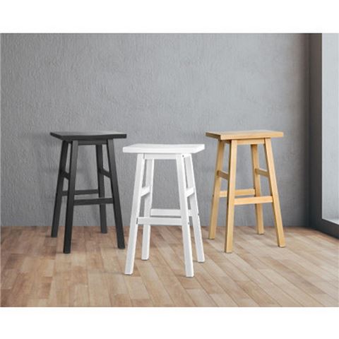 MyBar - Beech Wood Bar Stool Black Set 4pc