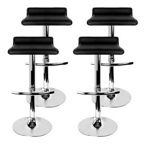 MyBar PU Wave Style Bar Stool Black Set 4pc - Peter's of Kensington
