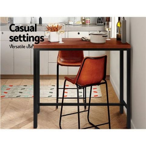 MyBar - Vintage Bar Table ALEX Retro Pine Wood Metal Frame