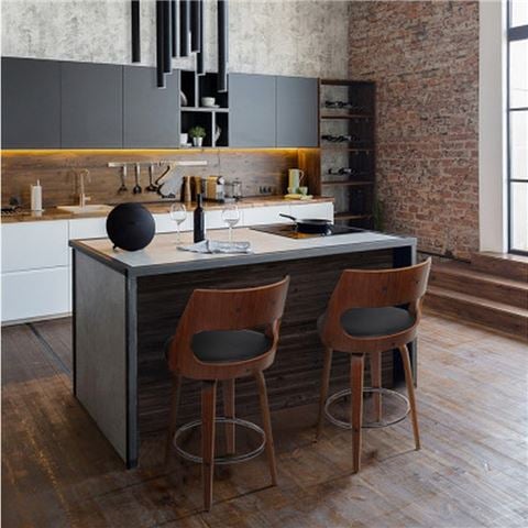 MyBar Wooden Bar Stool Black Set 2pc - Peter's of Kensington