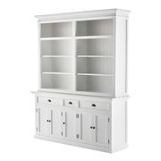 Nova Solo - Halifax Hutch Bookcase 5 Doors 3 Drawers White