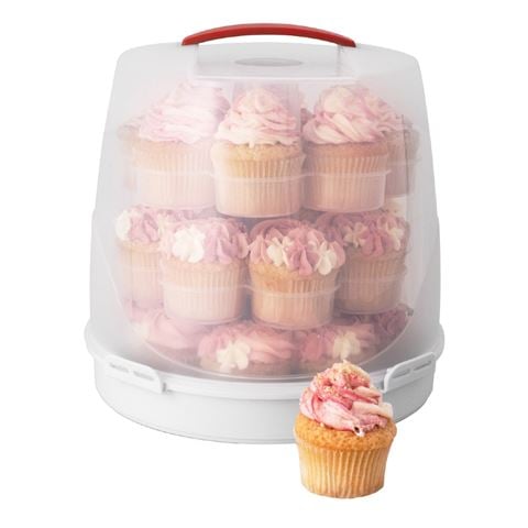 Universal 3 tier Cupcake & Cake Carrier Round