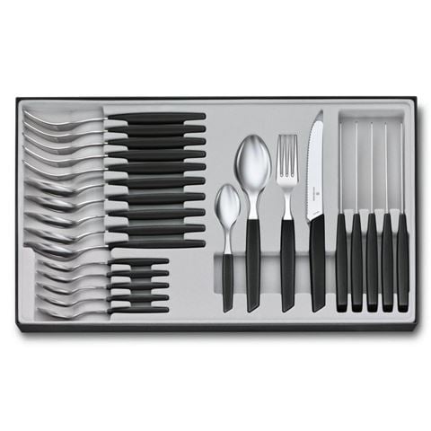 Victorinox - Swiss Modern Table Set Black 24pce