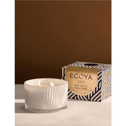 Ecoya - White Musk Warm Vanilla Grand Celebration Candle 900g