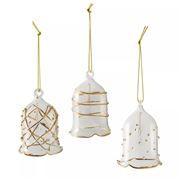 V&B - Winter Collage Accessories Gold & Glass Bells 3pce