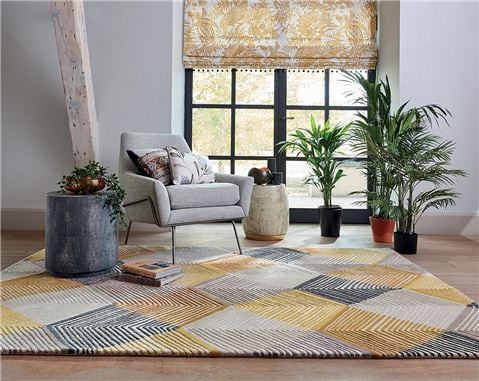Harlequin Rhythym Rug Saffron 240x170cm - Peter's of Kensington