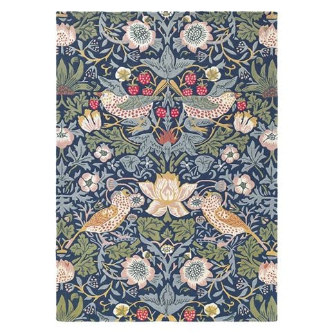 Morris & Co - Strawberry Thief Rug Indigo 240x170cm