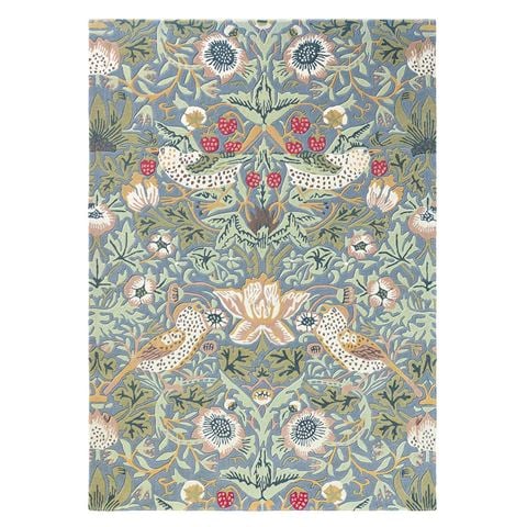Morris & Co Strawberry Thief Rug Slate 200x140cm - Peter's of Kensington
