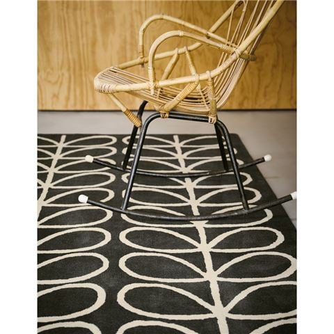 Orla Kiely Linear Stem Rug Slate 180x120cm - Peter's of Kensington