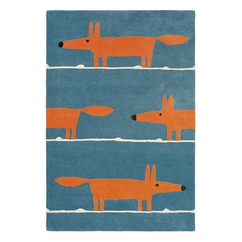Scion Mr Fox Rug Denim 200x140cm - Peter's of Kensington