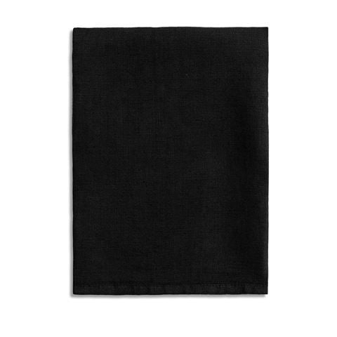 L'objet Linen Sateen Napkin Set Black 51cm x51cm 4pce - Peter's of Kensington