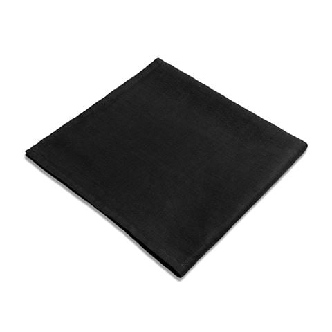 L'objet Linen Sateen Napkin Set Black 51cm x51cm 4pce - Peter's of Kensington