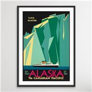 I Heart Wall Art - Alaska Vintage Travel Poster 100x140cm
