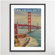 I Heart Wall Art - San Francisco Vintage Poster 100x140cm