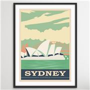 I Heart Wall Art - Vintage Sydney Travel Poster 100x140cm