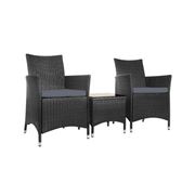 Exterieur Outdoor - Gardeon 3pc Outdoor Furniture Set Black
