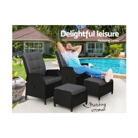 Exterieur Outdoor - Recliner Chairs outdoor Setting 2pc
