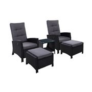 Exterieur Outdoor - Outdoor Recliner Chair 5pc Black