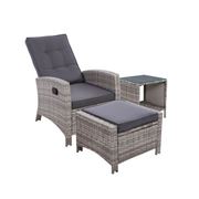 Exterieur Outdoor - Gardeon Outdoor Recliner Chair Grey