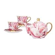 Ashdene - Blooms Champagne Teapot & Teacup/Saucer Set 3pce
