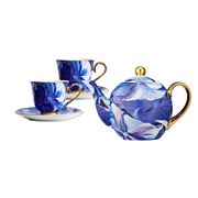 Ashdene - Blooms Moonlit Teapot & Teacup/Saucer Set 3pce