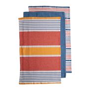 Ladelle - Positano Stripe Kitchen Towel Red 3pk