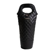 Tempa - Quilted Black Insulated Single Wine Bag