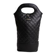 Tempa - Quilted Black Insulated Double Wine Bag