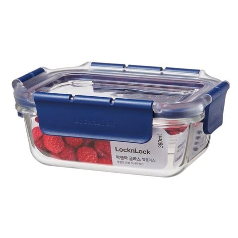 Lock & Lock - Top Class Glass w/Tritan Lid Rect 380ml
