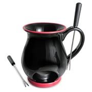 Swissmar - Indulge Chocolate Fondue Mug Black Set 4pce
