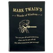 Graphic Image - Mark Twain Words Of Wisdom Blk Leather Book