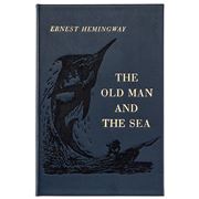 Graphic Image - Old Man In The Sea Navy Leather Book