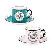 Christian Lacroix - Herbariae Cup & Saucer 4pce Pink/Peacock