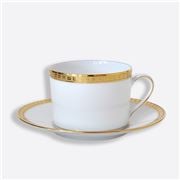 Bernardaud - Athena Gold Extra Tea Cup & Saucer 150ml