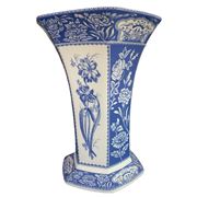 Spode - Limited Ed. Blue Room Hexagonal Vase Floral 27cm