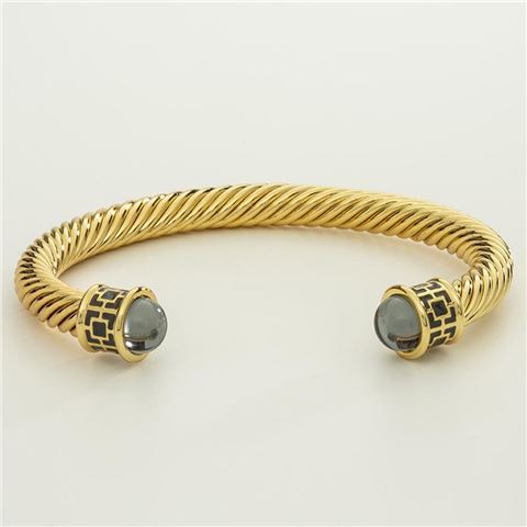 Halcyon Days Maya Torque Bangle Gold Haematite Peter s of Kensington