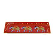 Halcyon Days - Pen Tray Red Ceremonial Indian Elephant