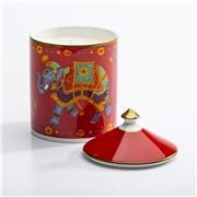 Halcyon Days - Rose Ceremonial Indian Elephant Candle Red