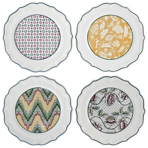 Gien - Dominote Dessert Plates Set 4pce