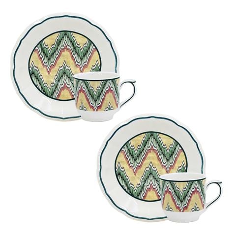 Gien - Dominote Espresso Cup & Saucer Set 4pce