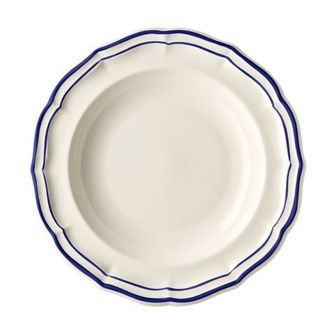 Gien Soup Plate Set Filet Cobalt 22.5cm 4pce - Peter's of Kensington