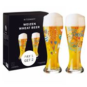 Ritzenhoff - Wheat Beer Glass Set Bavarian Beer Motifs 2pce