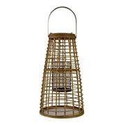 Coastal Home - Brigg Bamboo Lantern w/Glass Insert 23x40cm