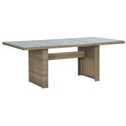 Antibes Outdoor - Garden Dining Table Brown 200cm Glass